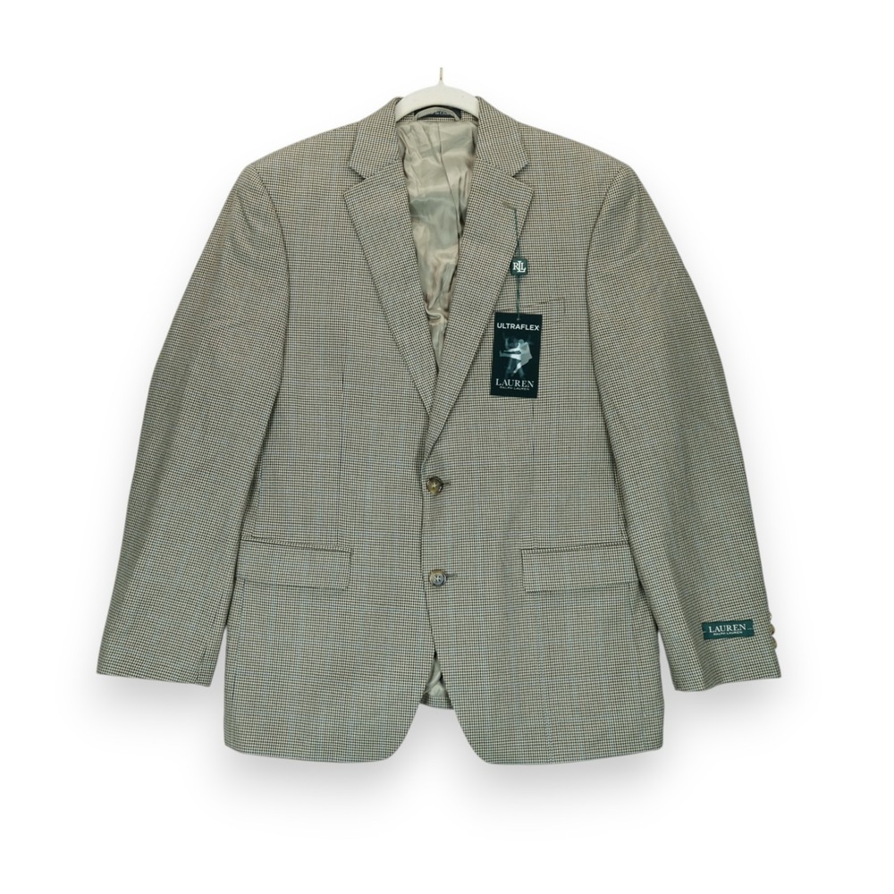 NWT Lauren Ralph Lauren Men's Sport Coat Blazer Two Button 40R Plaid‎ MSRP $295